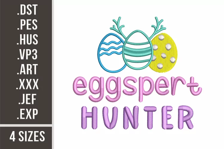 Eggspert Hunter | Cute Easter Embroidery