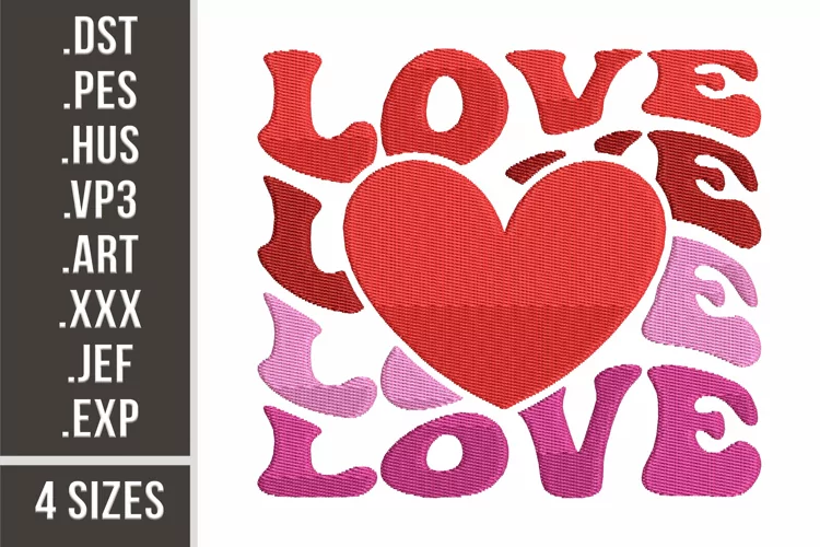 Love Stacked | St. Valentine's Day Embroidery Design