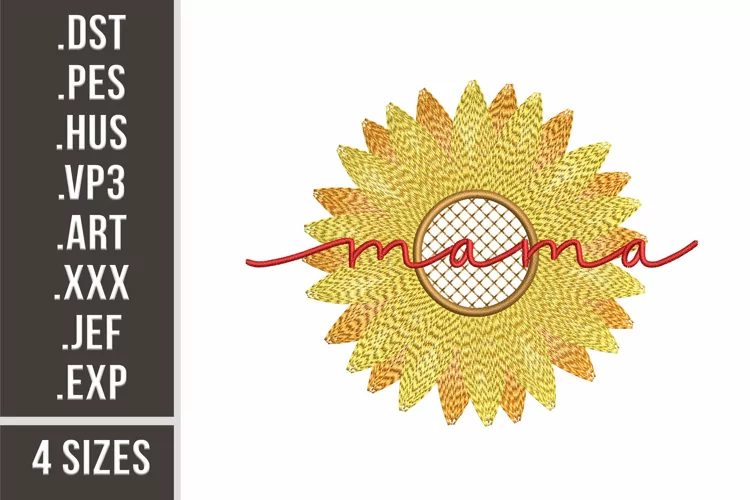 Mama Sunflower | Embroidery Design