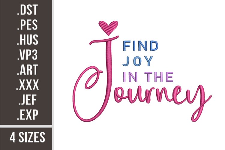 Find Joy In The Journey | Inspirational Embroidery example image 1