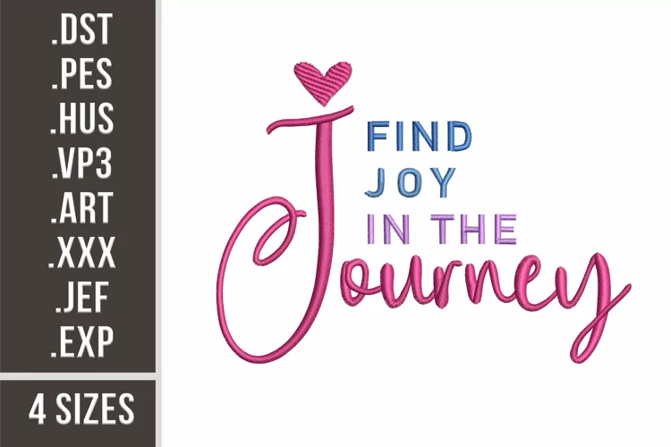 Find Joy In The Journey | Inspirational Embroidery