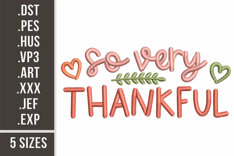 So Very Thankful | Embroidery Design