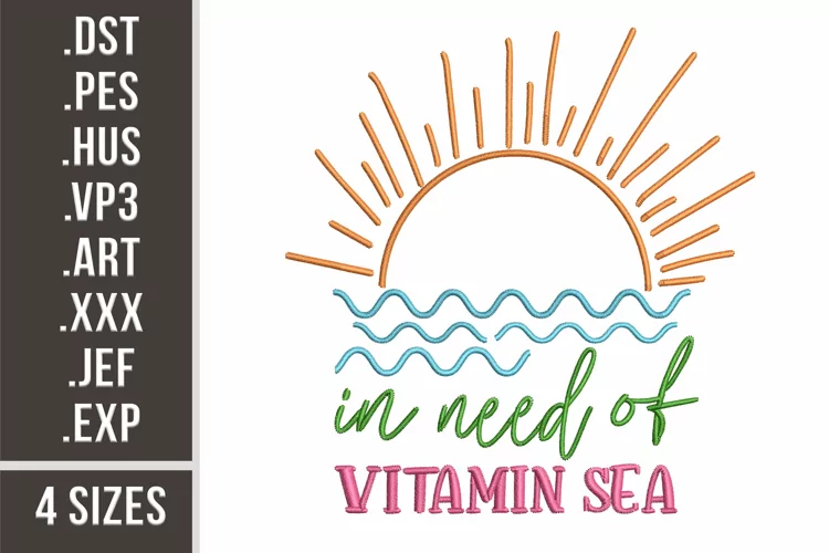 In Need of vitamin Sea | Embroidery Design