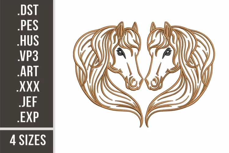 Horses Heart | Farm Embroidery Design