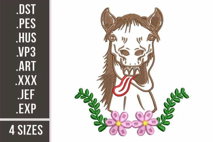 Crazy Horse | Floral Animal Embroidery