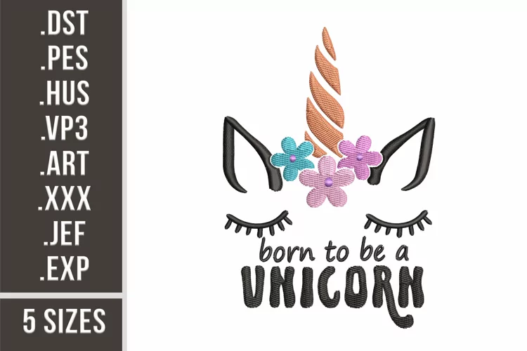 Born To Be A Unicorn | Baby Embroidery Design