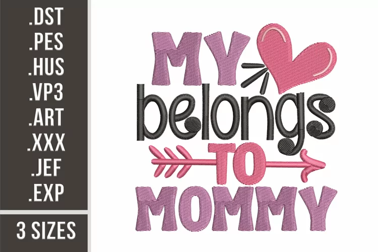 My Heart Belongs To Mommy | Baby Embroidery