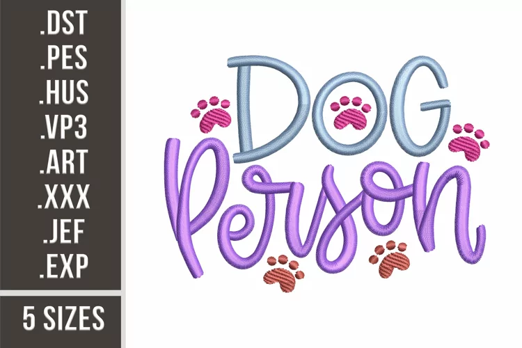 Dog Person | Embroidery Design