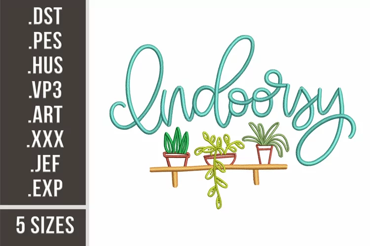 Indoorsy | Plants Embroidery Design