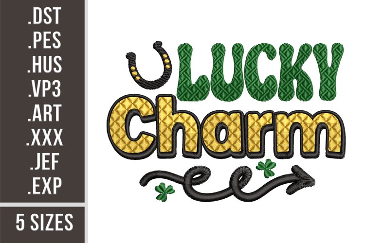 Lucky Charm | St. Patrick's Day Embroidery Design example image 1
