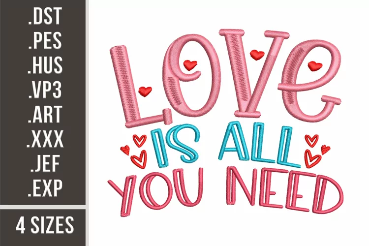 Love Is All You Need | St. Valentine's Day Embroidery