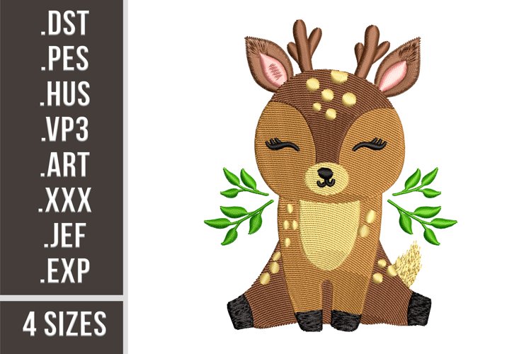 Baby Deer Embroidery Design