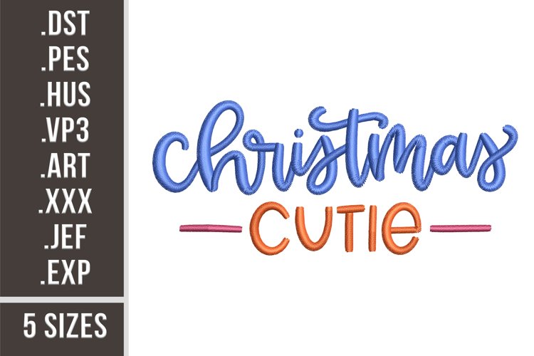 Christmas Cutie | Embroidery Design example image 1