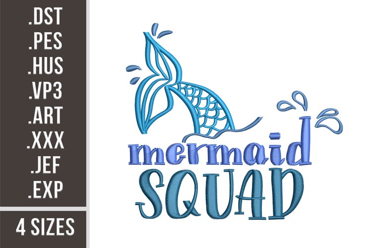 Mermaid Squad | Summer Embroidery example image 1