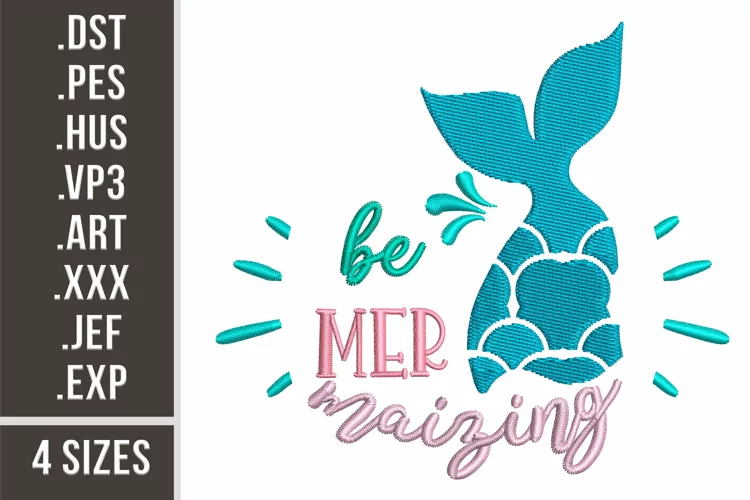 Be Mermaizing | Embroidery Design