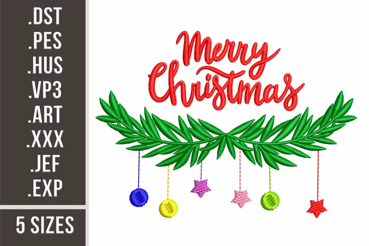 Merry Christmas | Embroidery Design