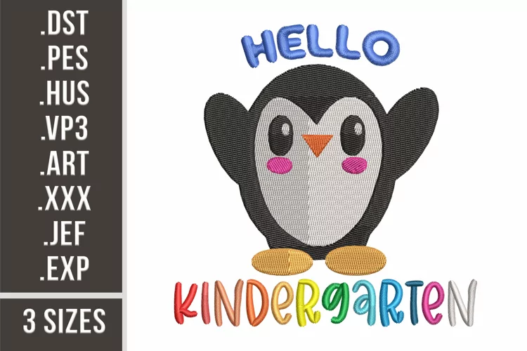 Cute Baby Penguin | Kindergarten Embroidery