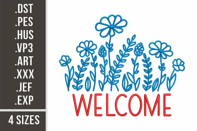 Welcome Flowers | Embroidery Design