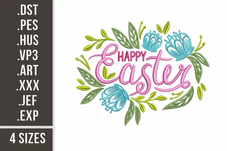 Happy Easter | Floral Embroidery