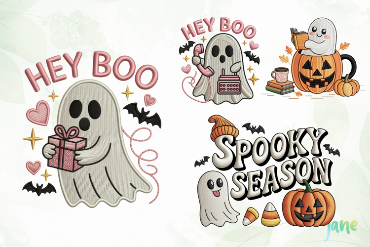 Embroidery Halloween Clipart Sublimation