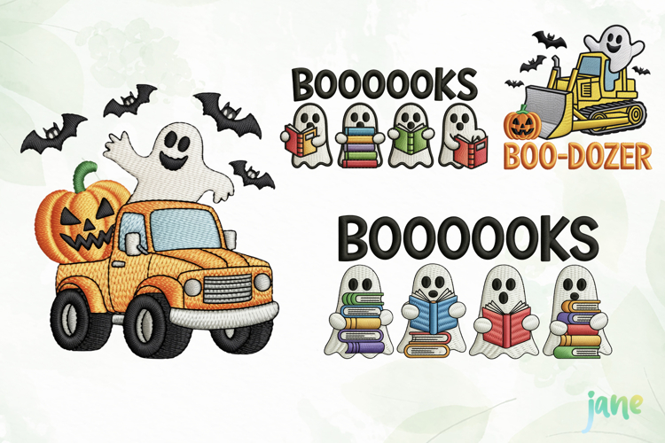 Embroidery Halloween Clipart Sublimation