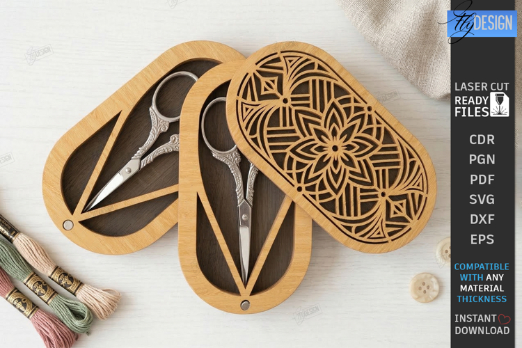 Embroidery Scissors Case Laser Cut | Sewing Tool Organizer