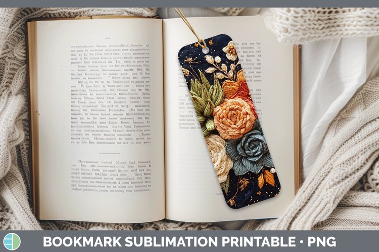 Embroidery Succulents Bookmark Sublimation Printable Designs