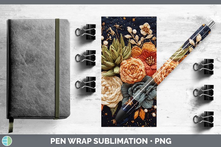 GorgeousEmbroidery Pen Wrap design.