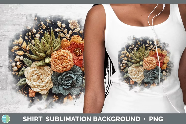 Embroidery Succulents Shirt Sublimation Sublimation Backgrou