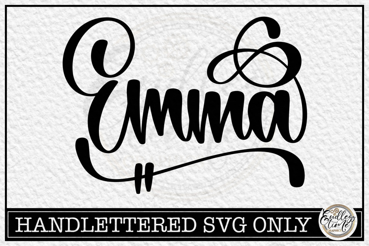 Emma - Handlettered Name SVG Cut file