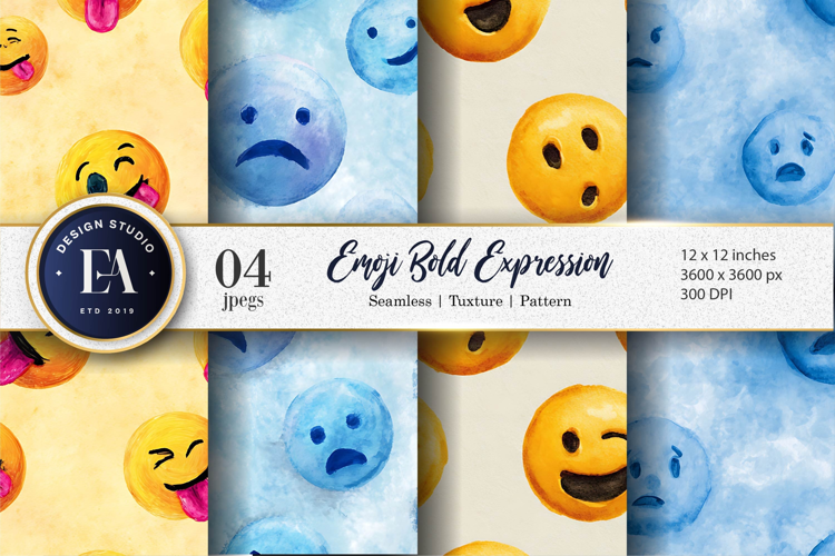 Watercolor Clown Faces Seamless Pattern Digital Paper