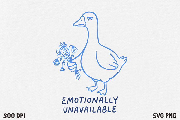 Funny Goose Quote SVG and PNG Design