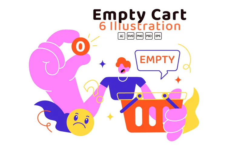 6 Empty Cart Illustration