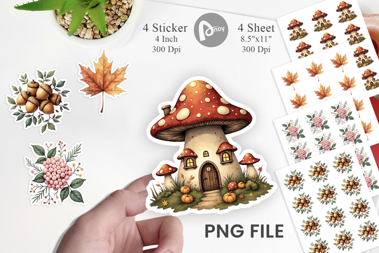 Enchanted Autumn Forest Sticker