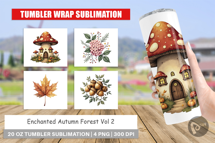 Tumbler Enchanted Autumn Forest