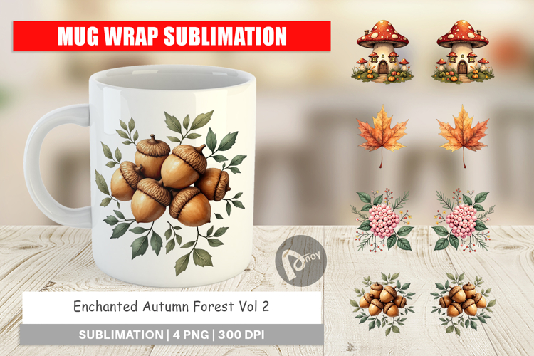 Mug Wrap Enchanted Autumn Forest