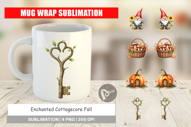 Mug Wrap Enchanted Fall Cottagecore