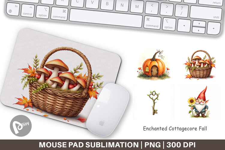 Mouse Pad Enchanted Fall Cottagecore