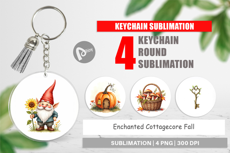 Keychain Enchanted Fall Cottagecore