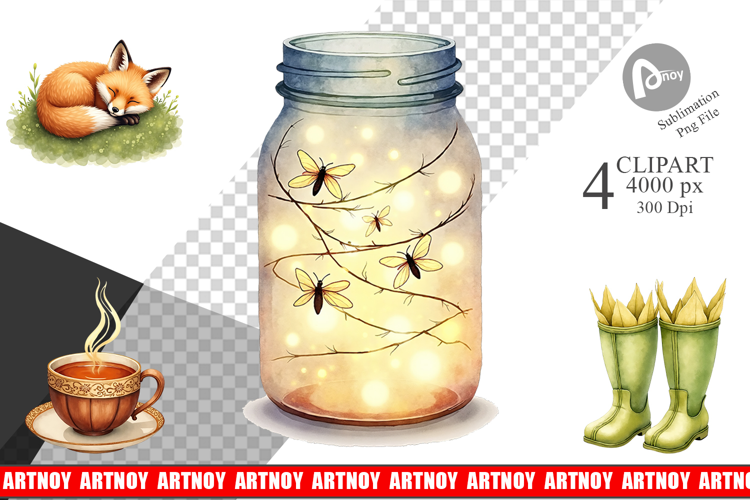 Clipart Enchanted Fall Cottagecore