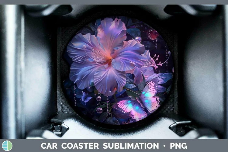 Enchanted Flowers 3D Azalea Car Coaster Sublimation Coaster