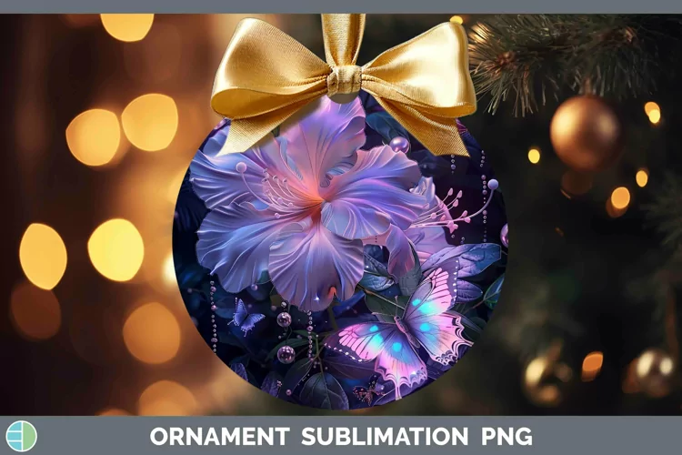 Enchanted Flowers 3D Azalea Ornament Sublimation Bauble Desi