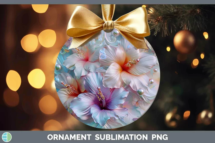 Enchanted Flowers 3D Azalea Ornament Sublimation Bauble Desi