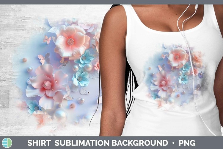 GorgeousEnchanted Flowers 3D Shirt design.