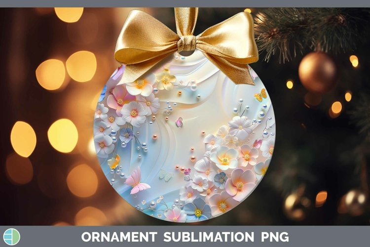 GorgeousEnchanted Flowers 3D Ornament design.