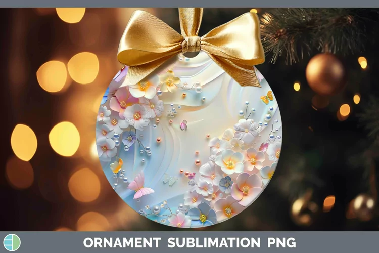 Enchanted Flowers 3D Buttercup Ornament Sublimation Bauble D
