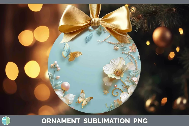 Enchanted Flowers 3D Buttercup Ornament Sublimation Bauble D