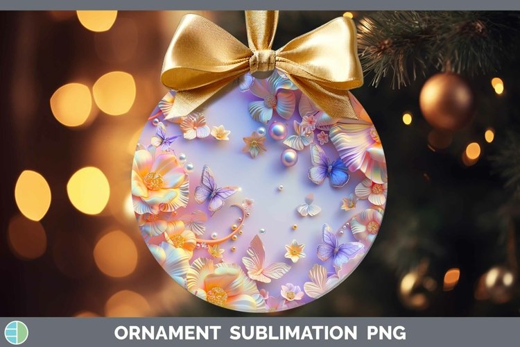 GorgeousEnchanted Flowers 3D Ornament design.