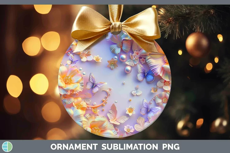Enchanted Flowers 3D Buttercup Ornament Sublimation Bauble D