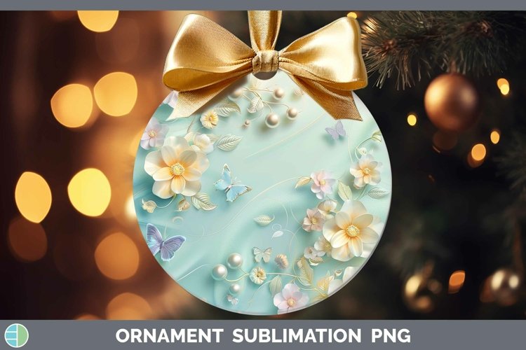 GorgeousEnchanted Flowers 3D Ornament design.